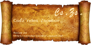Csöndes Zsombor névjegykártya